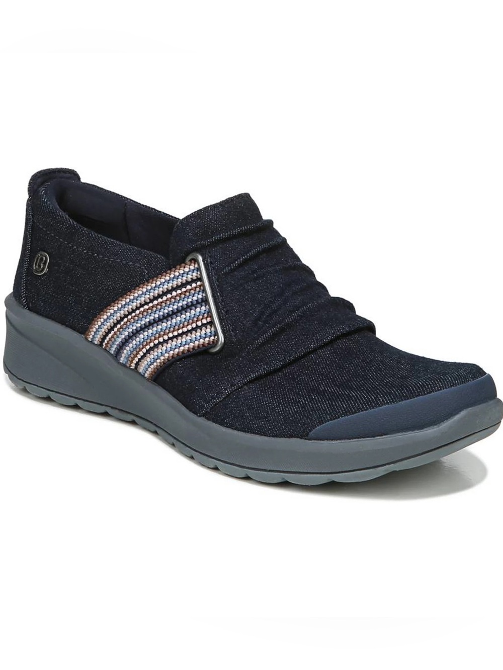 Bzees Womens Giddy-Up Slip On Shoes Size 7.5 W Denim Blue